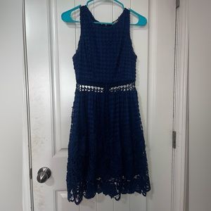 Blue Lace Tea Dress